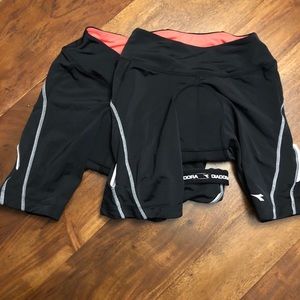 Diadora padded cycling shorts EUC